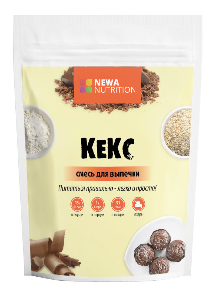 фото Смесь для высокобелкового кекса newa nutrition шоколад 200 г