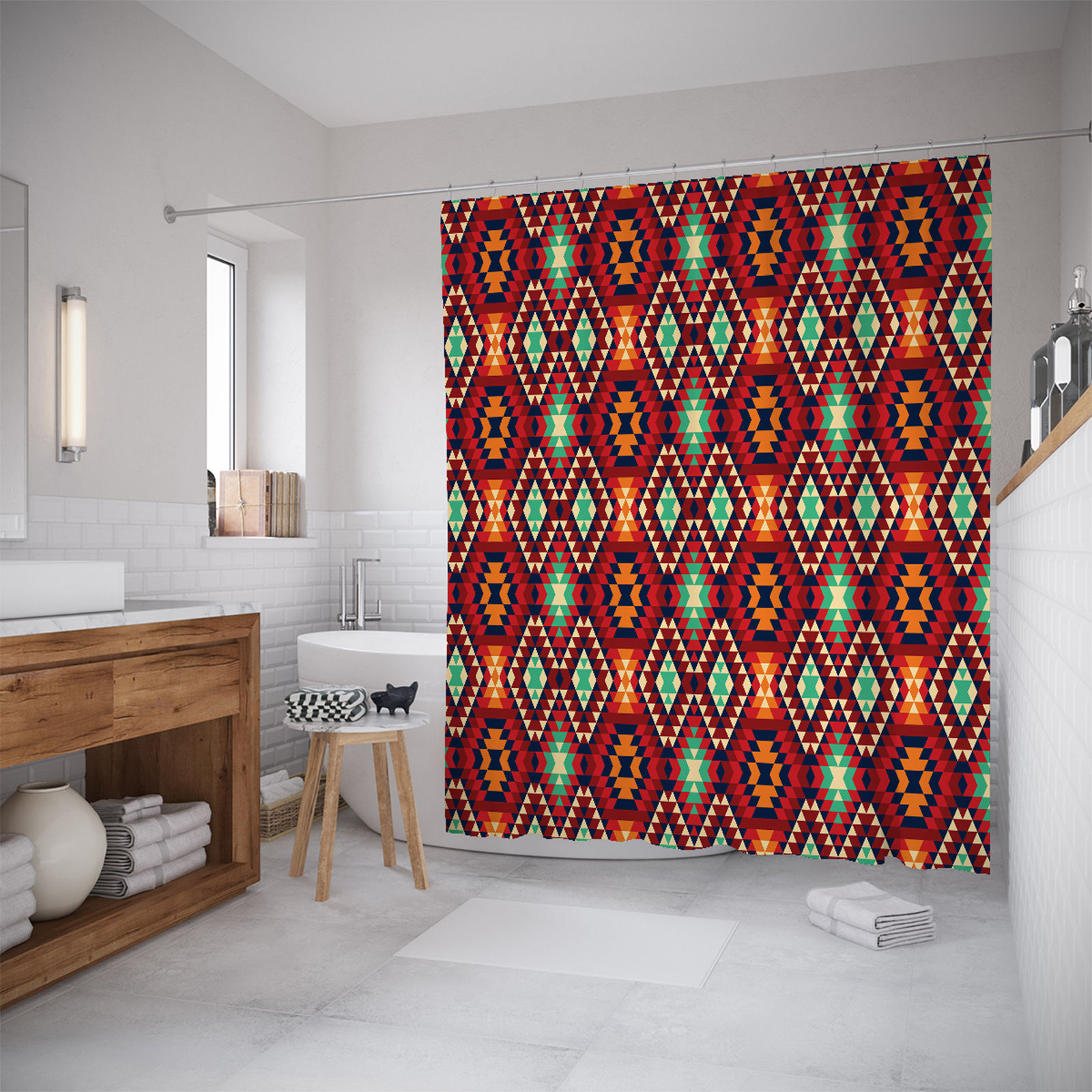 фото Штора для ванной joyarty «классический орнамент» 180x200