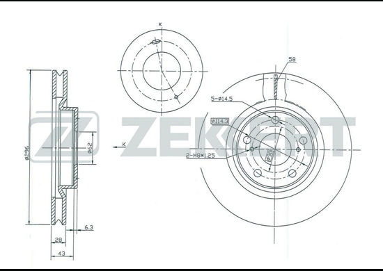 фото Тормозной диск zekkert bs-5430