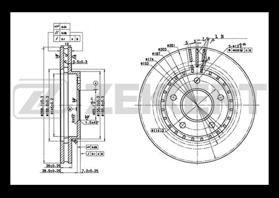 

Тормозной диск ZEKKERT BS-5650