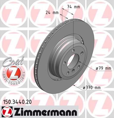 

Тормозной диск ZIMMERMANN 150.3440.20