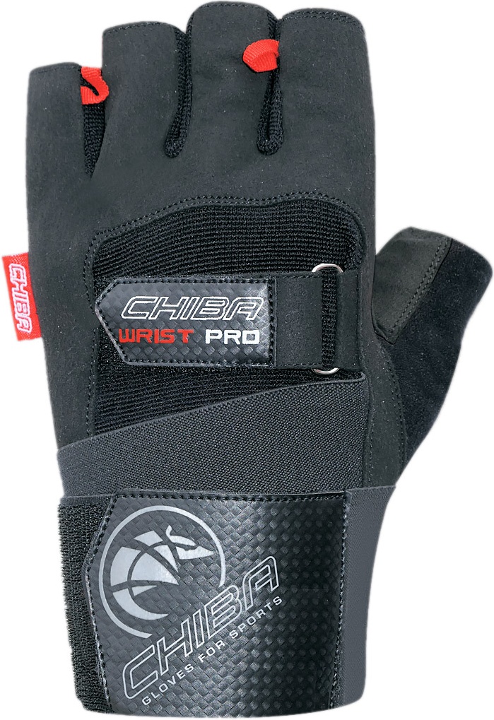 Перчатки для фитнеса Chiba Workout Line Wristguard Protect, черный, M