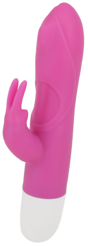Розовый вибромассажер с клиторальным стимулят. ROLLER TIP WITH ROLLER BALL MOVEMENT 14 см