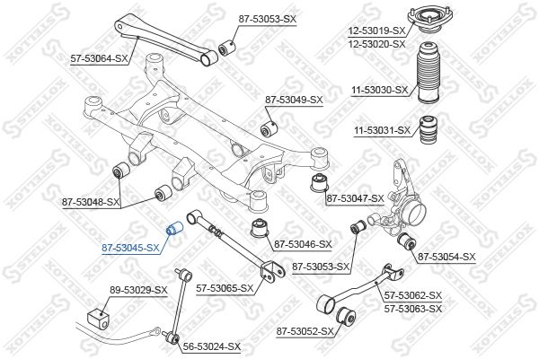 фото Рычаг независимой подвески колеса stellox 87-53045-sx