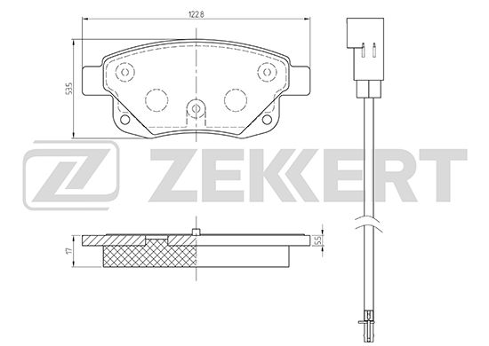 

Тормозные колодки ZEKKERT дисковые BS-1682