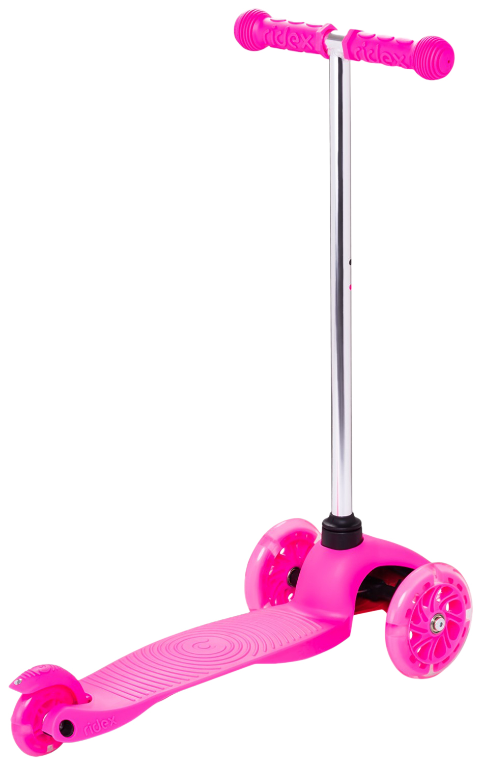 фото Самокат 3-колесный ridex zippy 2.0 3d 120/80 мм розовый