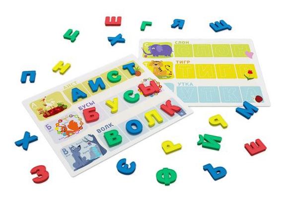 фото Игровой набор мягкая магнитная азбука буквы и звуки magneticus