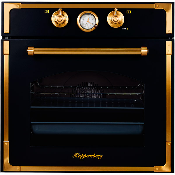 фото Встраиваемый электрический духовой шкаф kuppersberg rc 699 ant black/gold