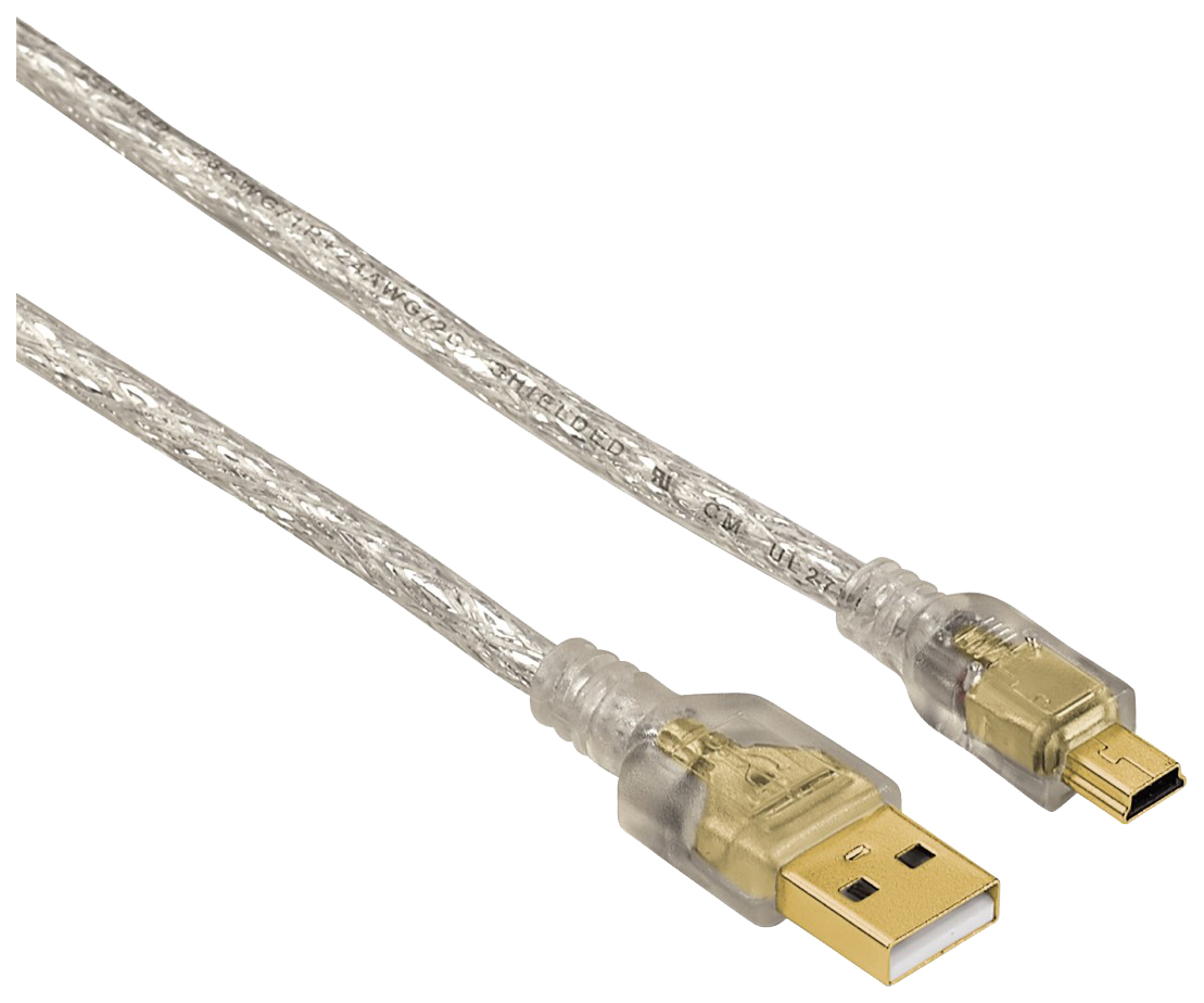 фото Кабель hama miniusb 0,75м transparent