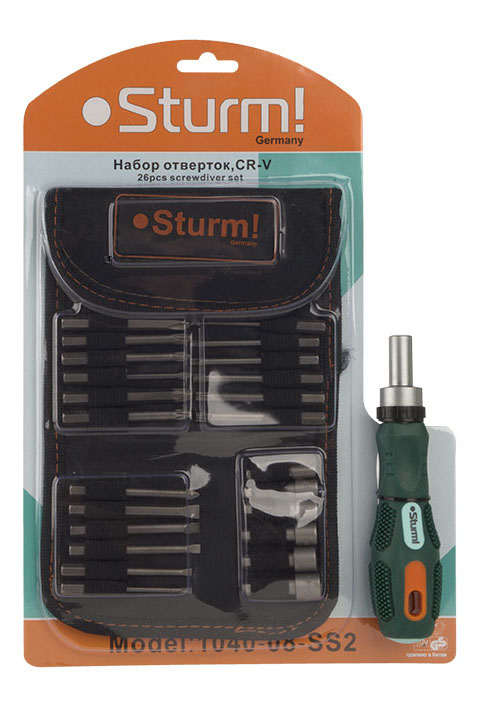 Наборная отвертка с насадками Sturm! 1040-08-SS2 наборная отвертка с насадками sturm 1040 11 s14