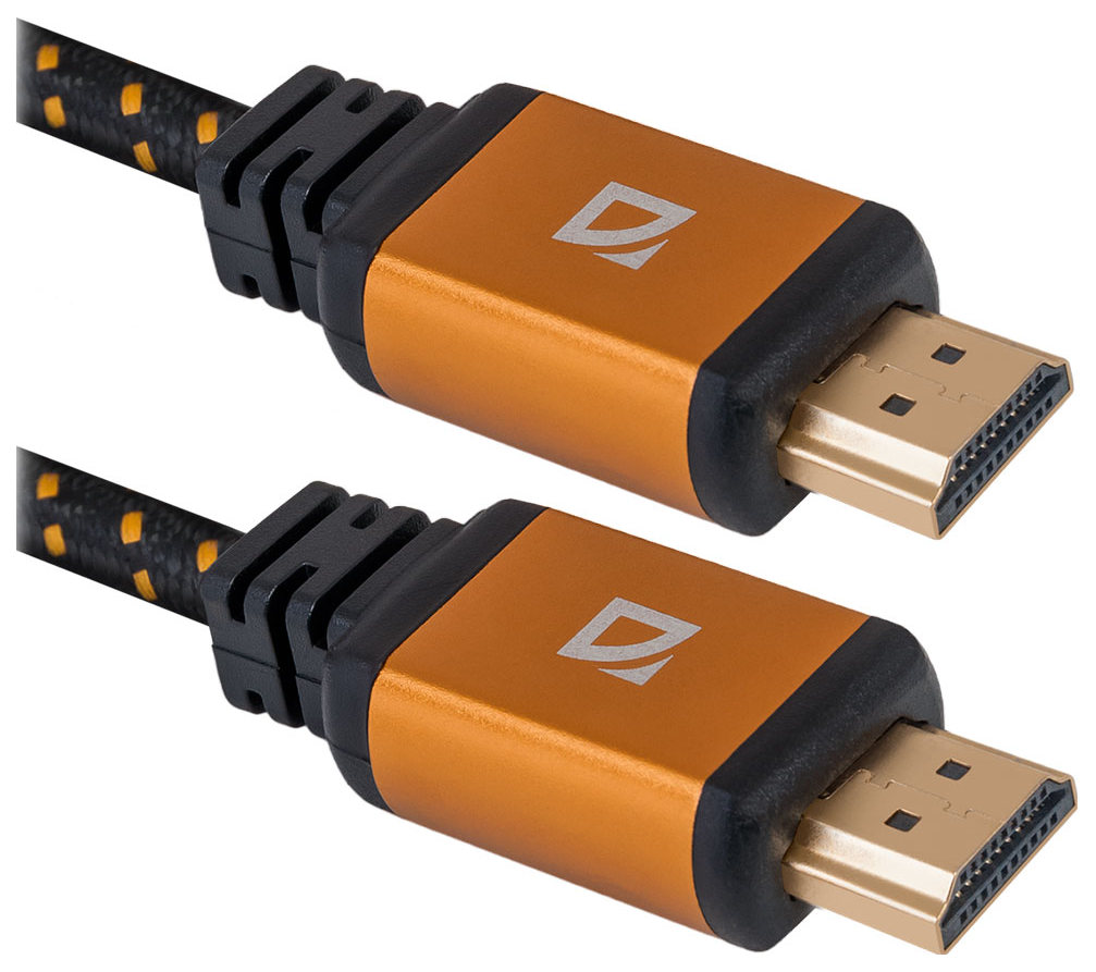 

Кабель Defender HDMI - HDMI, 1,8м Orange/Black (HDMI-06 PRO), HDMI-06 PRO