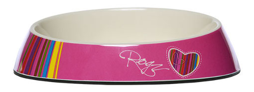 фото Одинарная миска для кошек rogz, силикон, керамика, розовый, белый, 0.2 л