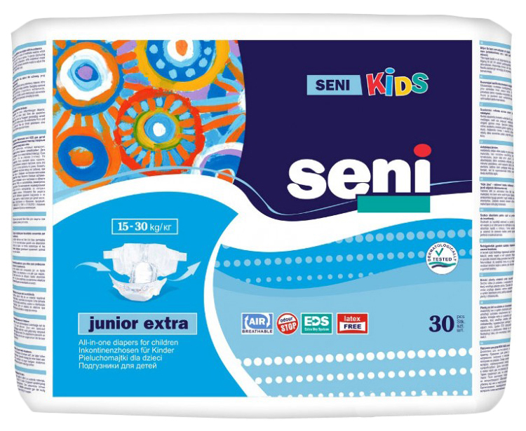 

Подгузники Seni Kids Junior Extra (15-30 кг), 30 шт., Junior Extra