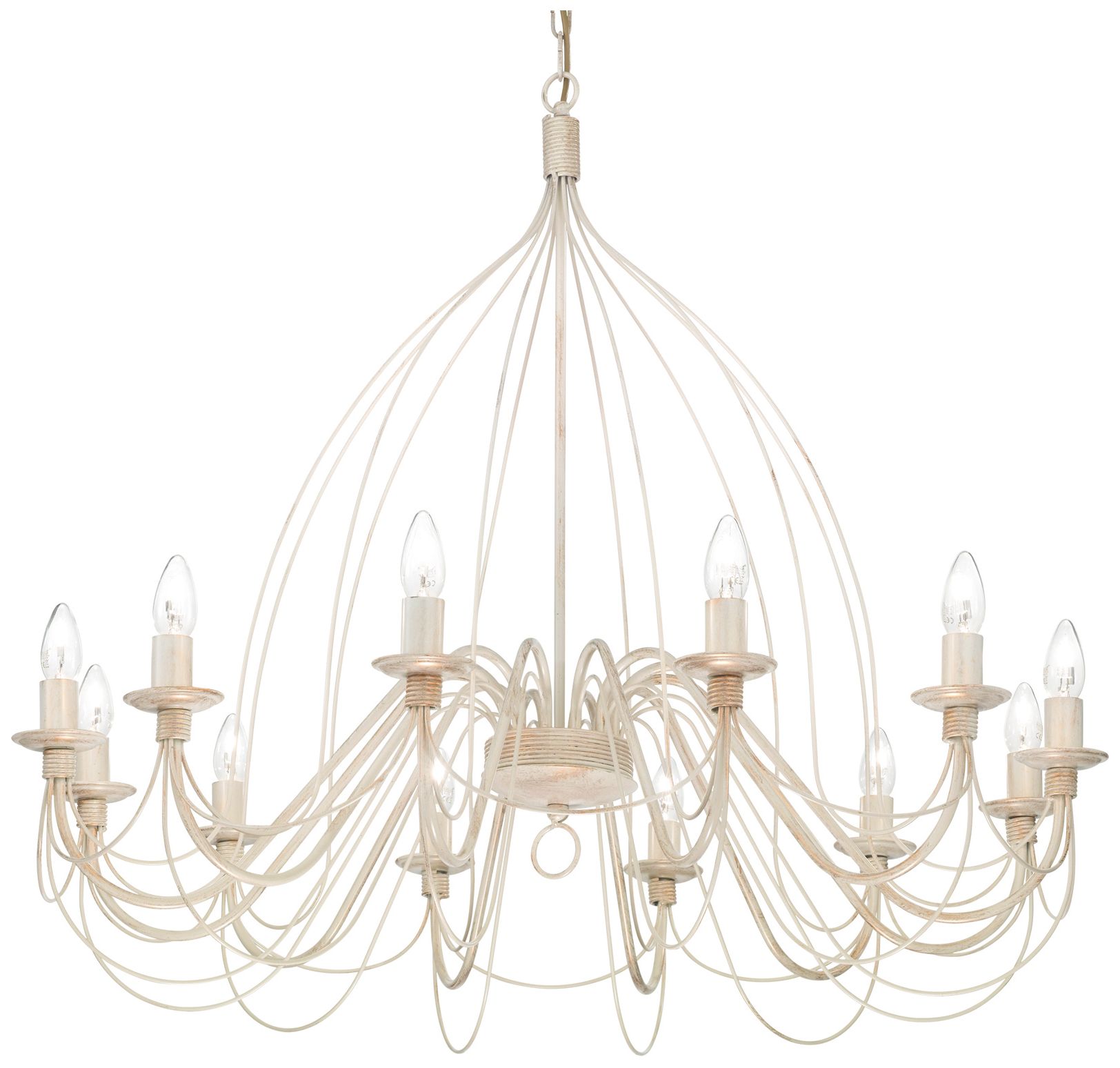 

Светильник подвесной Ideal Lux CORTE SP12 D95 макс.12x40Вт Е14 Античный белый 097664, corte SP12 Bianco Antico
