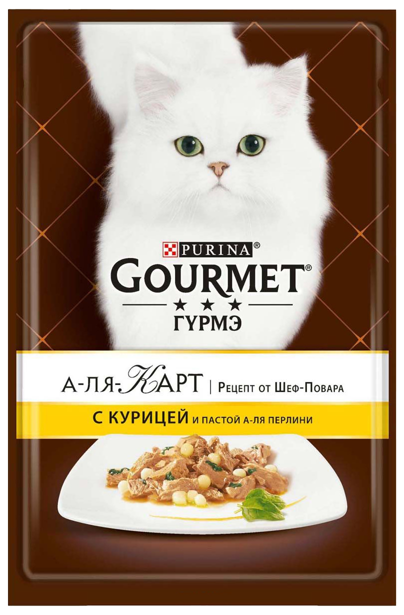 фото Влажный корм для кошек gourmet a la carte, курица, шпинат 85г