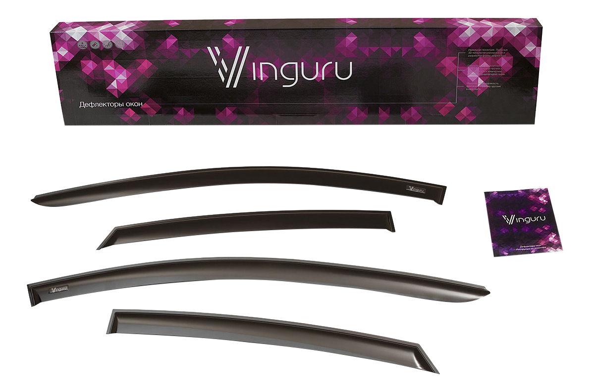 

Дефлекторы на окна Vinguru для Toyota; Lexus (AFV42002), дефлекторы 'Vinguru' для окон Toyota Land Cruiser Prado 120 (J120) внедорожник 2002-2009