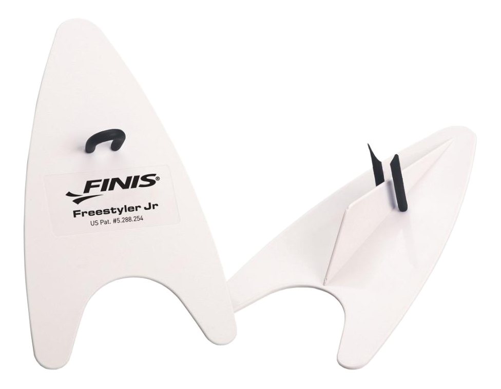 Лопатки для плавания Finis Freestyler Hand Paddles Junior 1.05.006.48 белые/черные