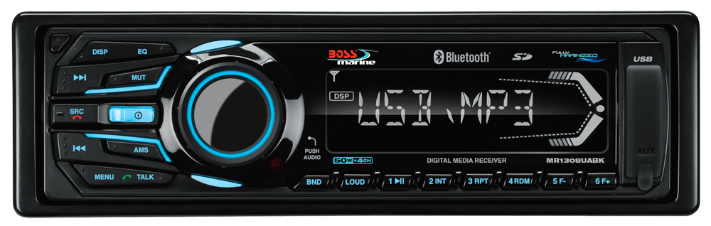 

Автомобильная магнитола BOSS Audio Marine MR1308UABK 4x50Вт, MR1308UABK