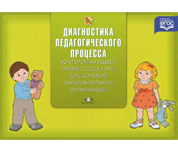 Диагностика педагогического процесса Во Второй Младшей Группе С 3 до 4 лет Дошкольной... 100023297445