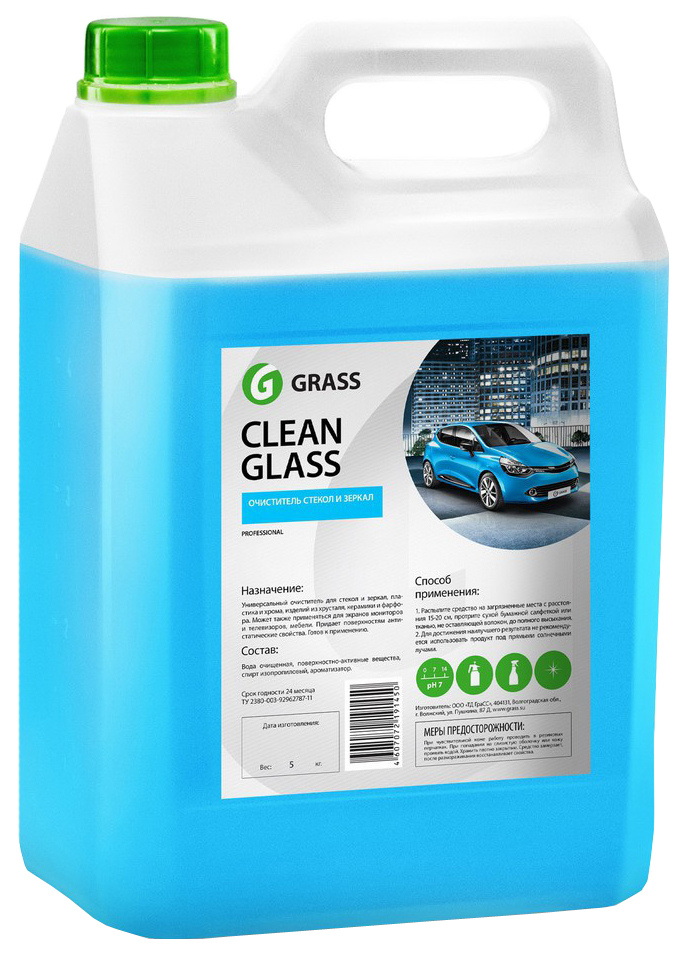 фото Очиститель для стекол grass clean glas 133101 5 л.