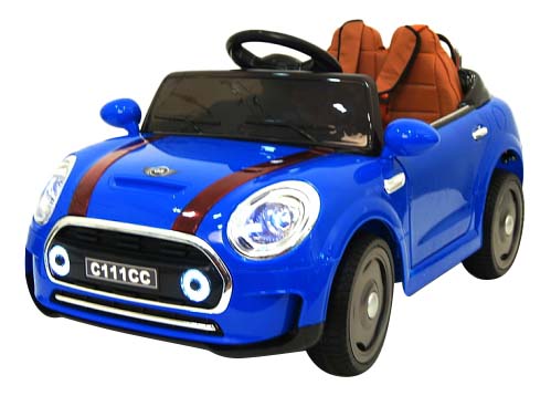 Электромобиль Mini Cooper синий RIVERTOYS