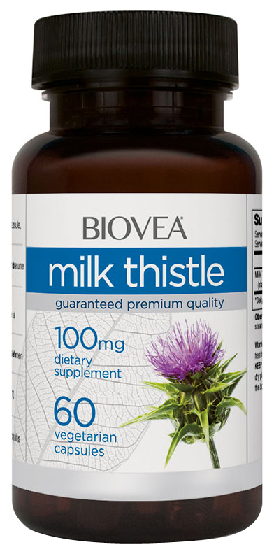 фото Добавка для здоровья biovea milk thistle 60 капс. натуральный