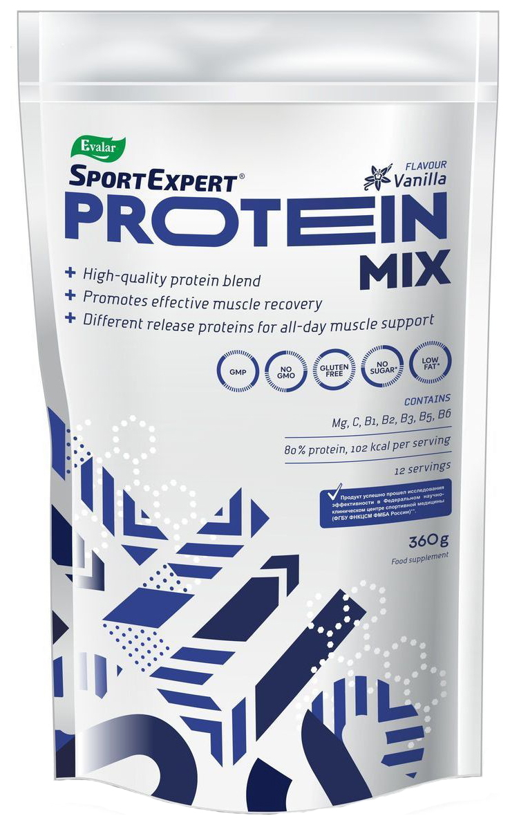 Протеин Эвалар SportExpert Protein Mix, 360 г, ваниль