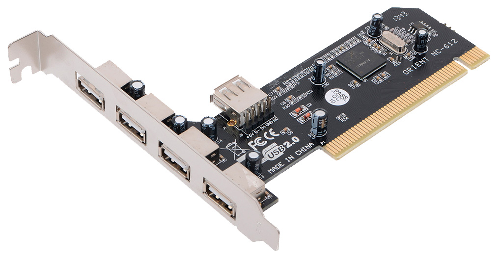 

PCI контроллер USB ORIENT NC-612 4+1 Port USB 2.0 Hub, NC-612