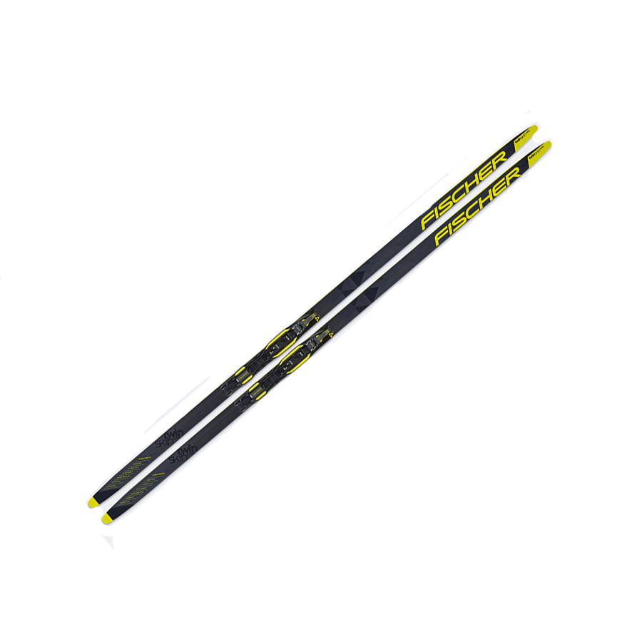 фото Беговые лыжи fischer twin skin carbon jr ifp 2019, black/yellow, 172 см