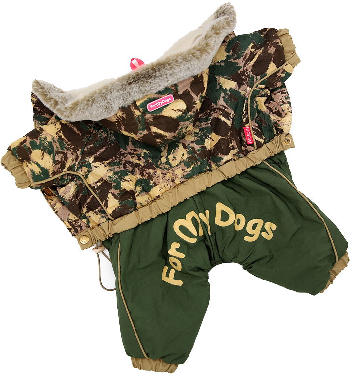 

Комбинезон для собак FOR MY DOGS Камуфляж, мужской, хаки, FW528-2018 M 18, FW528-2018 M Камуфляж
