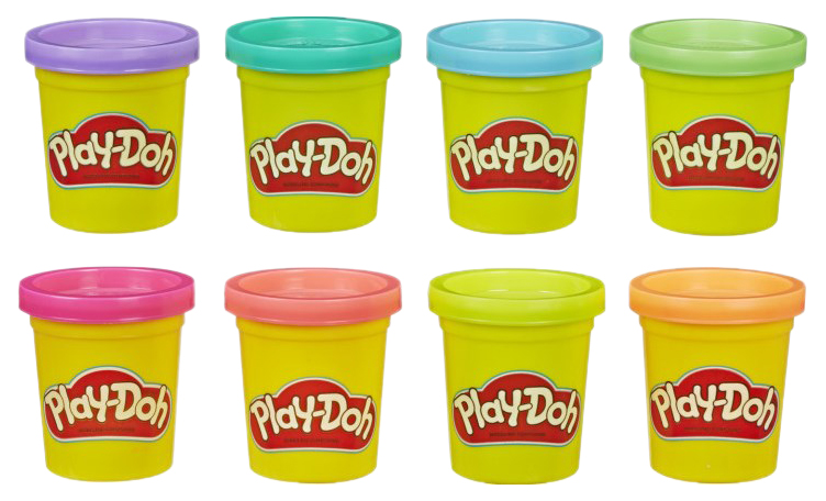 фото Набор пластилина play-doh - неон, 8 цветов hasbro