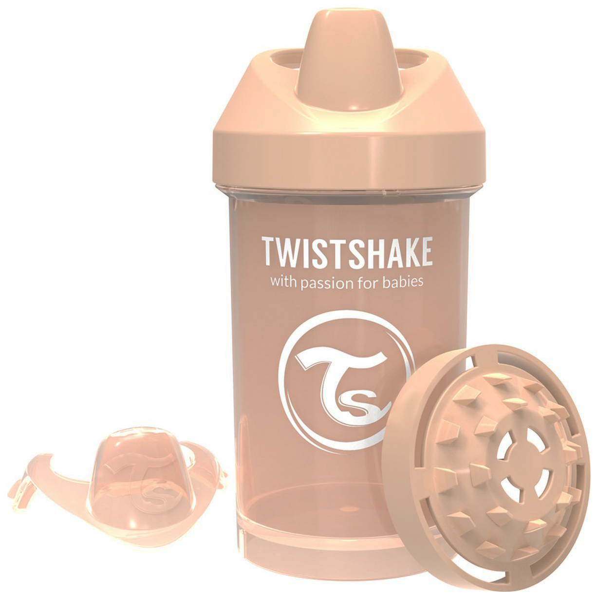 фото Поильник twistshake crawler cup пастельный бежевый pastel beige 300 мл