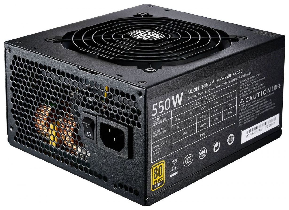 фото Блок питания coolermaster mwe gold 550 atx 550w (mpy-5501-afaag-eu) cooler master