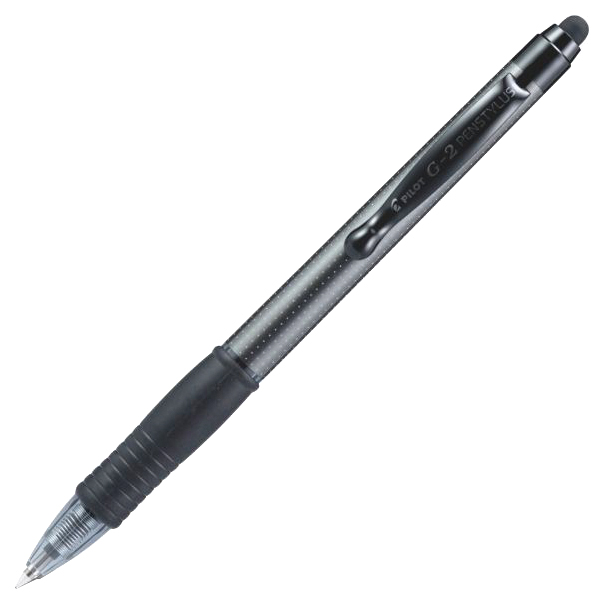 

Ручка гелевая со стилусом Pilot G2 PenStylus Серый корпус, Черная 0,7мм