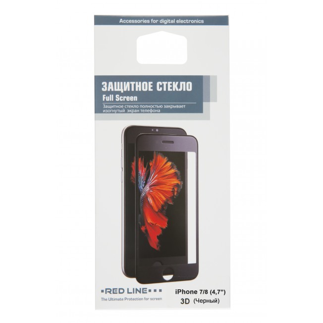 

Защитное стекло RED LINE для iPhone 7/8 Black
