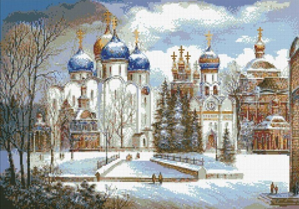 

Алмазная вышивка Паутинка Русь православная, 56x40 см, Русь православная
