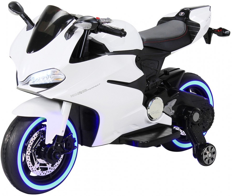 фото Детский электромобиль - мотоцикл ducati white - sx1628-g hollicy