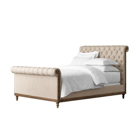 фото Кровать restoration hardware тафтид 160х200 см, бежевый