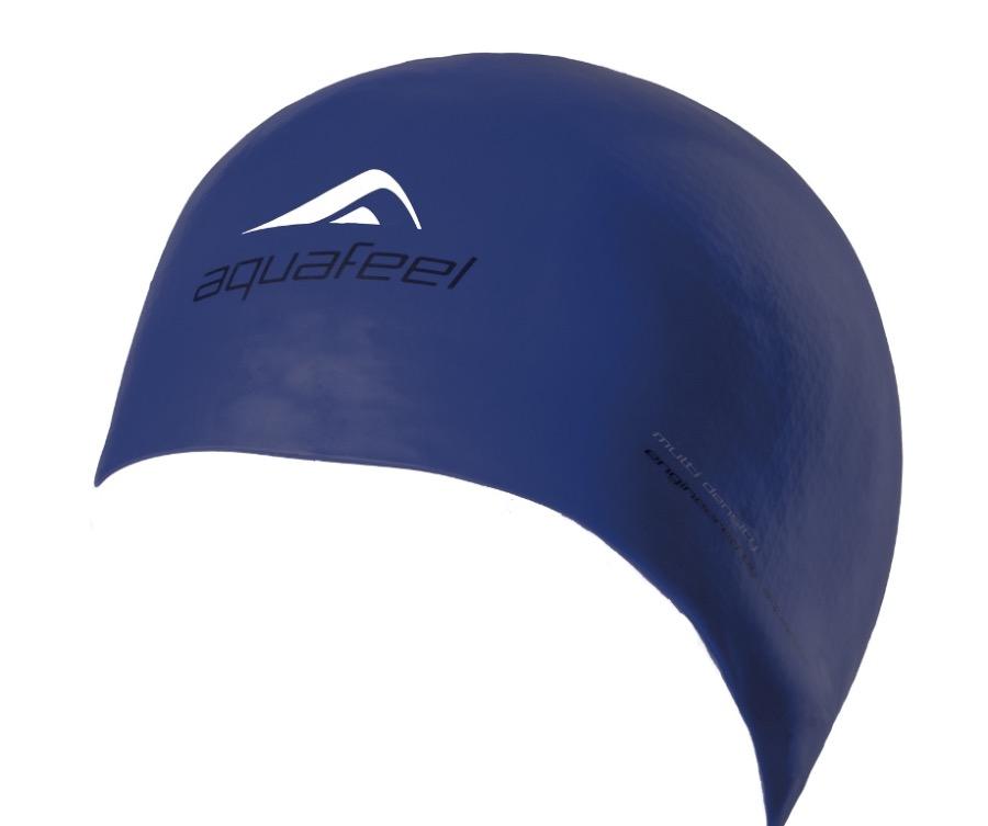 фото Шапочка для плавания fashy aquafeel silicone swim cap 54 dark blue