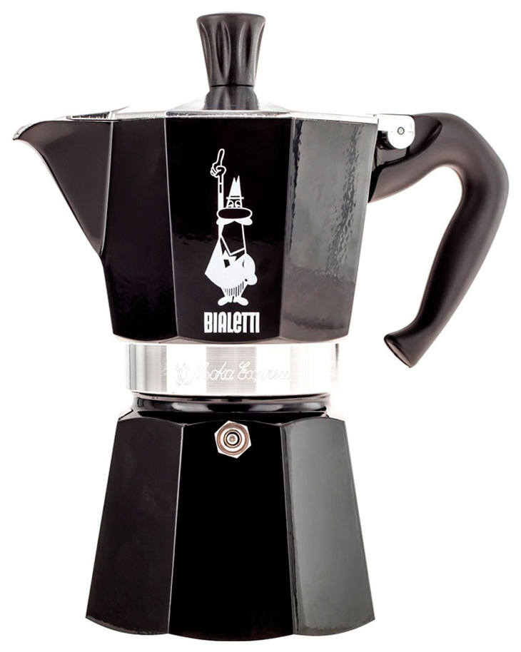 фото Кофеварка гейзерная bialetti mokaexpressnera 4953bl черный, серебристый