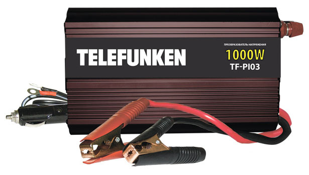 

Автомобильный преобразователь напряжения Telefunken 12В-220В 1000Вт, TF-PI03