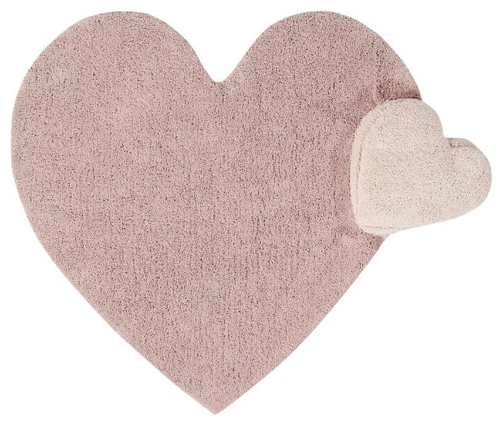 Ковер Lorena Canals сердце с подушкой розовое 160*180