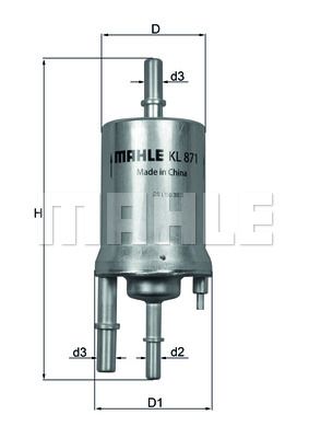 фото Фильтр топливный knecht kl 871 mahle/knecht