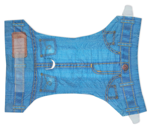 фото Подгузники для собак pet soft одноразовые впитывающие jean diapers в виде джинсов 8 шт xl