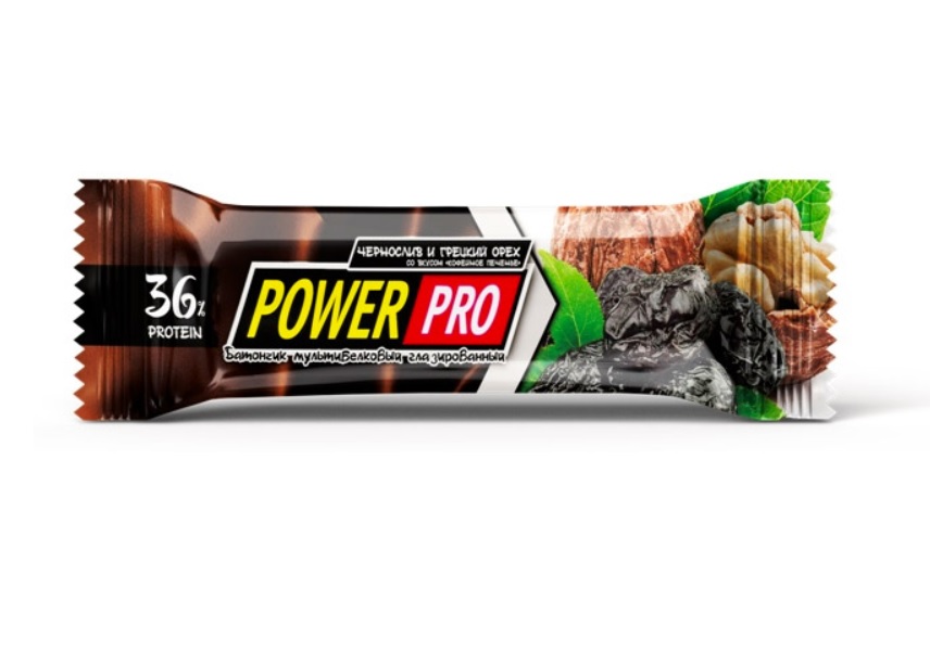 фото Протеиновый батончик powerpro 36% кофейное печенье 60 г