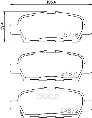 

Тормозные колодки HELLA PAGID/BEHR Nao 8DB355028021