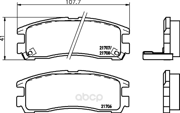 

Тормозные колодки дисковые HELLA 8DB355027241