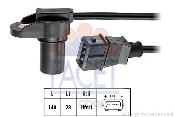 

Датчик положения коленвала Hyundai Coupe, Elantra II Facet 90277