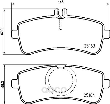 

Тормозные колодки brembo задние P50132