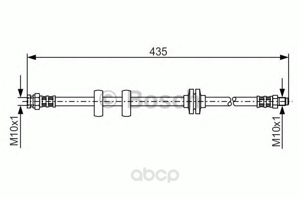 фото Шланг тормозной системы bosch 1987476788 передний